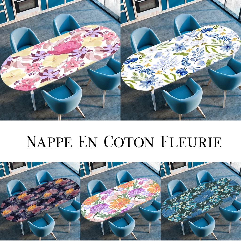 Nappe En Coton Fleurie