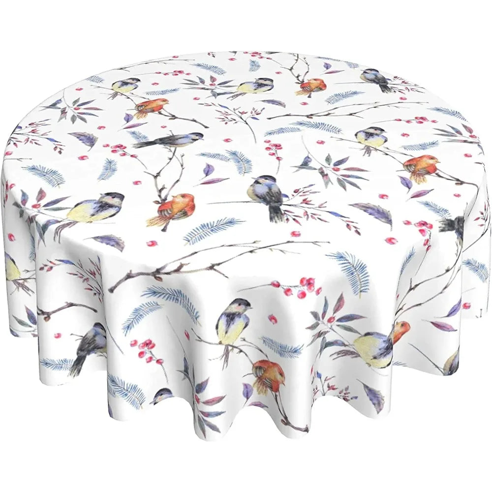 Nappe Damassée Blanche Polyester Ronde