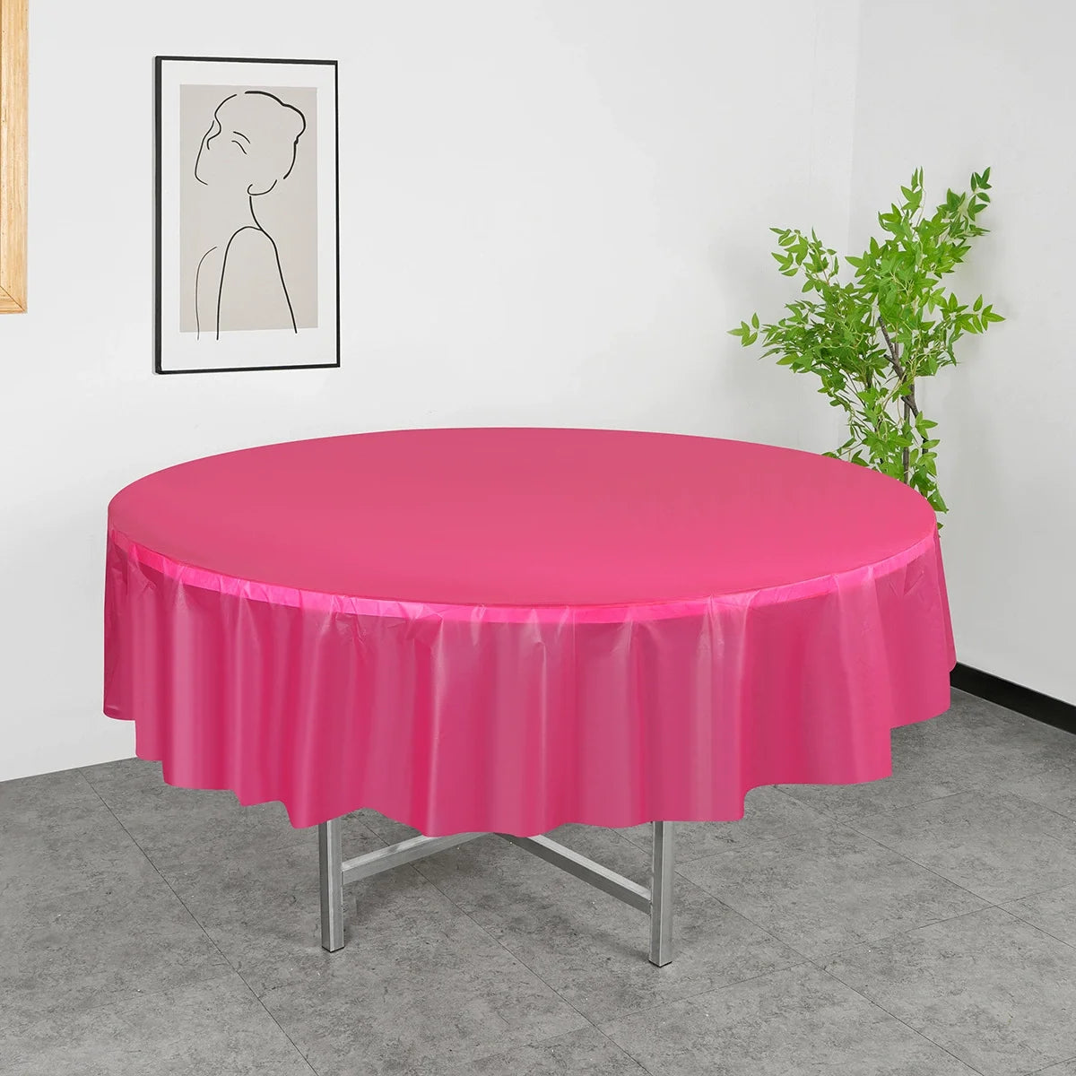 Nappe En Plastique Ronde