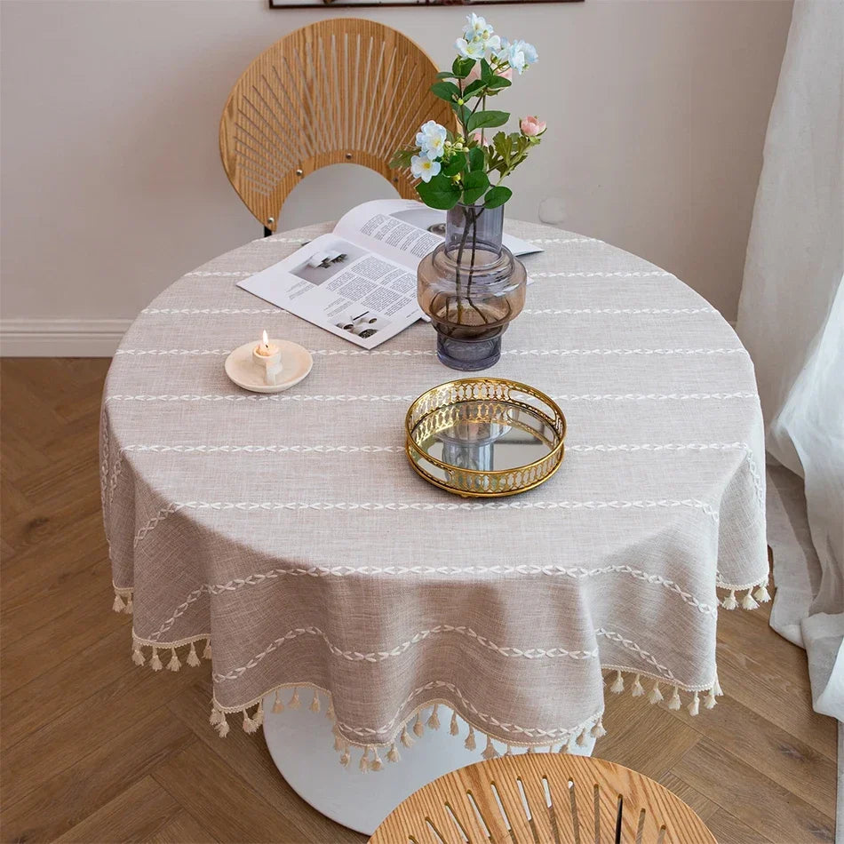 Nappe En Lin Ronde