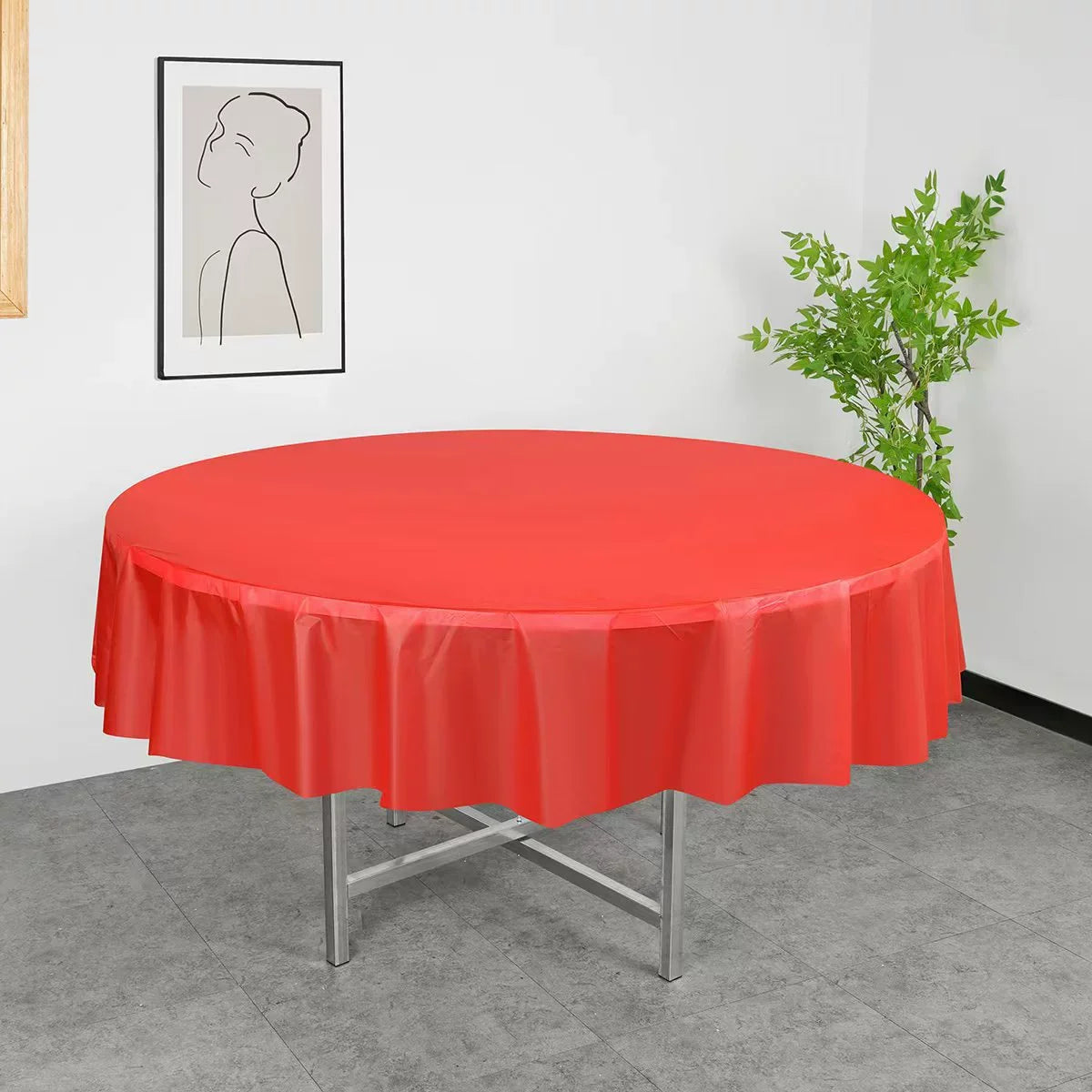 Nappe En Plastique Ronde